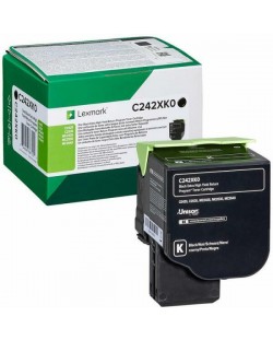 Тонер касета Lexmark - C242XK0, за C2425dw/C2535dw, Black