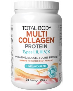 Total Body Multi Collagen, неовкусен, 267 g, Natural Factors