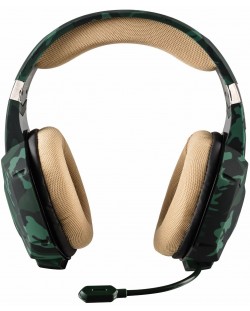 Гейминг слушалки Trust GXT 322C Carus - green camouflage (разопакован)