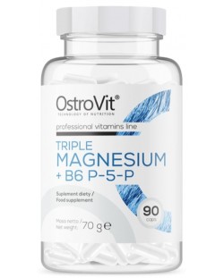 Triple Magnesium + B6 P-5-P, 90 капсули, OstroVit