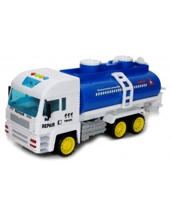 Детска играчка Yifeng Truck City - Фрикционна цистерна, със звук и светлина
