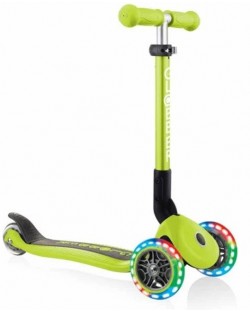 Тротинетка Globber - Junior, зелена, със светещи колела