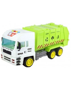 Детска играчка Yifeng Truck City - Фрикционен камион за боклук, със звук и светлина