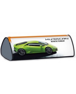 Триъгълен ученически несесер Ars Una Lamborghini - Huracan, зелен