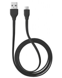 Кабел Trust Flat micro USB към USB A, 1m - черен