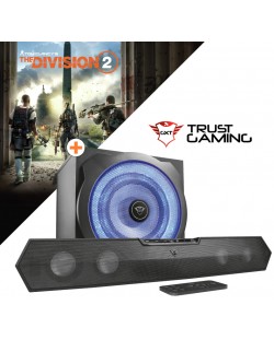 Комплект аудио система и игра Trust - GXT 668 Tytan + "The Division 2" (PC), черен
