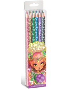 Цветни моливи Nebulous Stars - Металик, 6 броя