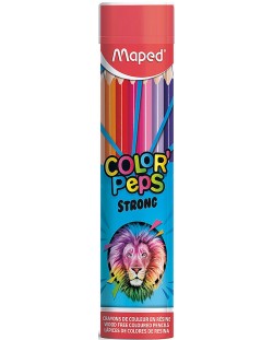 Цветни моливи Maped Color Peps - 24 цвята, в метален тубус