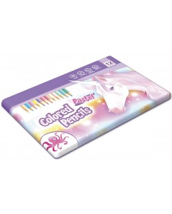 Цветни моливи Octopus Pastel - 12 цвята, в метална кутия