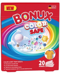 Цветоулавящи кърпички Bonux - Color Safe, 20 броя