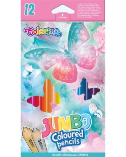 Цветни моливи Colorino Dreams - Jumbo, 12 цвята