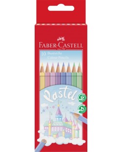 Цветни моливи Faber-Castell - 10 пастелни цвята