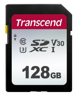 Карта памет Transcend - 128 GB, 300S UHS-I SDXC UHS-I U3 V30