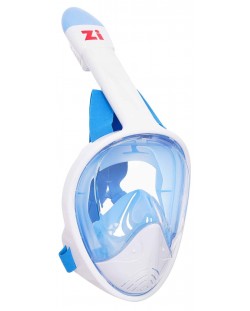 Цяла маска за шнорхелинг Zizito -  размер S/M, бяла със синьо