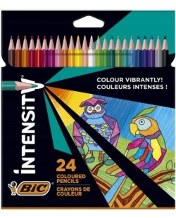 Цветни моливи BIC - Intensity, 24 цвята