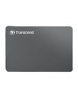 Твърд диск Transcend - StoreJet C3N, 1TB, външен, 2.5'', сив