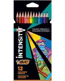 Цветни моливи BIC - Intensity, 12 цвята