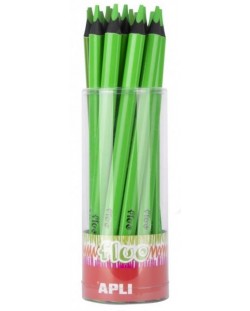 Цветен молив Apli - Джъмбо Неон, зелен