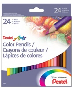 Цветни моливи Pentel - Arts, 24 цвята