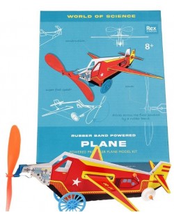 Творчески комплект Rex London - Направи си сам самолет с ластик