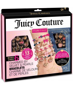 Творчески комплект Make it Real - Juicy Couture, кадифени гривни с перли
