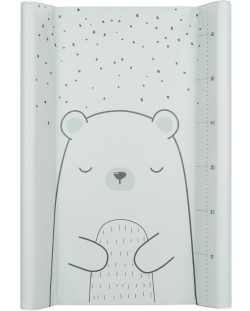 Твърда подложка за повиване KikkaBoo - Bear with me, Mint, 80 х 50 cm