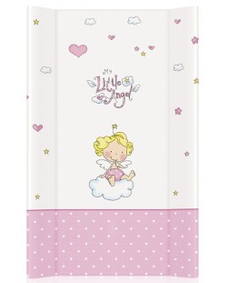 Твърда подложка Lorelli - Little Angel, 50 х 71 cm, бяло и розово