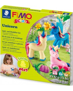 Комплект глина Staedtler Fimo Kids - 4 x 42 g, Unicorn
