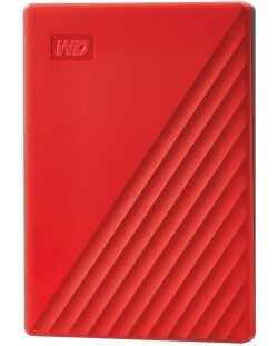 Твърд диск Western Digital - My Passport, 2TB, USB 3.2, червен