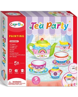 Творчески комплект Color Day - Оцвети собствен керамичен сервиз за чай