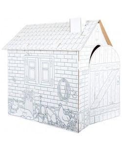 Tворчески комплект Small Foot - Направи си сам къща от картон