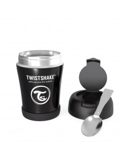 Контейнер за храна Twistshake Insulated Pastel - Черен, 350 ml