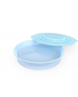 Чинийка за хранене Twistshake Plates Pastel - Синя, над 6 месеца