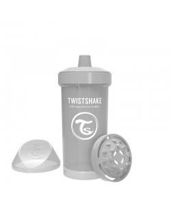 Бебешка чаша с накрайник Twistshake Kid Cup  - Сива, 360 ml