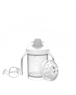 Бебешка чаша с мек накрайник Twistshake Mini Cup - Бяла, 230 ml