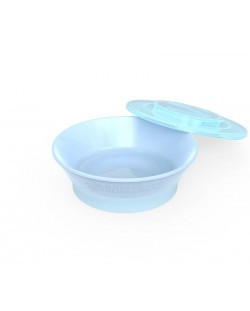 Купичка за хранене Twistshake Plates Pastel - Синя, над 6 месеца
