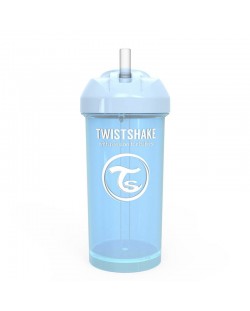 Бебешка чаша със сламка Twistshake Straw Cup - Синя, 360 ml