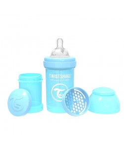 Бебешко шише против колики Twistshake Anti-Colic Pastel - Синьо, 180 ml
