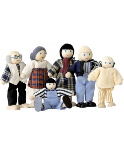 Дървени кукли Woody – Семейство, 6 броя