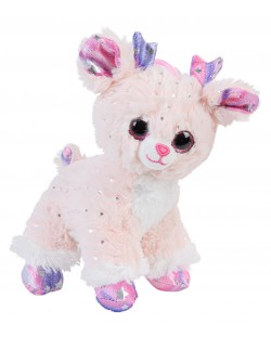 Плюшена играчка Morgenroth Plusch - Розово еленче с блестящи очи, 20 cm