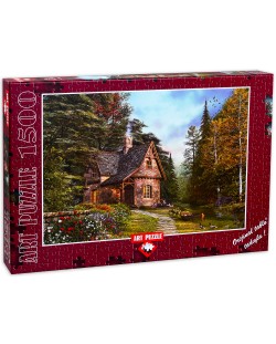 Пъзел Art Puzzle от 1500 части - Къщичка в гората, Доминик Дейвисън