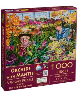 Пъзел SunsOut от 1000 части - Орхидеи и богомолки, Сюзън Брабо