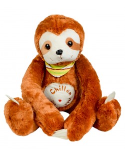 Плюшена играчка Morgenroth Plusch - Кафяв ленивец, 90 cm