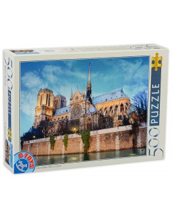 Пъзел D-Toys от 500 части - Катедралата Нотр Дам, Париж, Франция