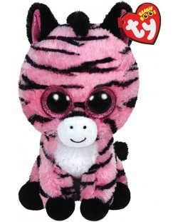Плюшена играчка TY Beanie Boos - Розова зебра Zoey, 24 cm