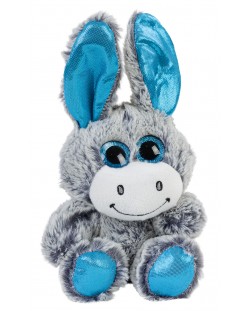 Плюшена играчка Morgenroth Plusch - Магаренце с блестящи сини очи, 17 cm