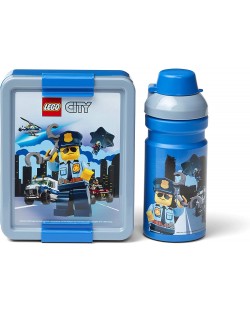 Комплект бутилка и кутия за храна Lego - City Police