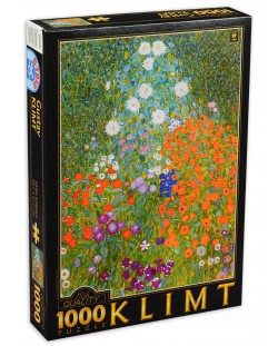 Пъзел D-Toys от 1000 части - Градина с цветя, Густав Климт