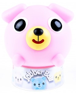 Пищяща гумена играчка Sankyo Toys - Jabber Ball, кученце, розово