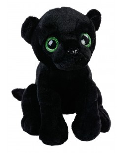 Плюшена играчка Morgenroth Plusch - Пантера с блестящи зелени очи, 30 cm